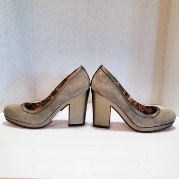 NEW Seychelles Suede Tokyo Platform Pump Heels in Taupe - Size 8 - Picture 6 of 16